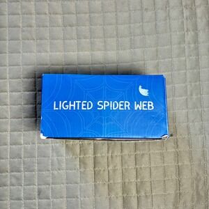 FUNPENY Lighted‎ Spider Web Purple LED Halloween Decoration Spooky Prop